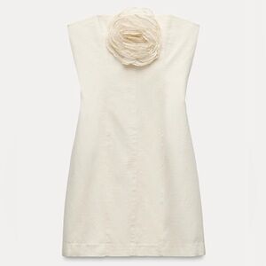 ZARA Strapless Floral Mini Dress